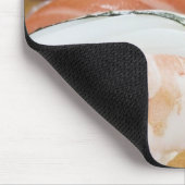 Sluiting van sushi op een tafel muismat (Hoek)