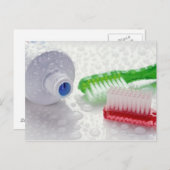 Sluiting van tandpasta en tandenborstels briefkaart (Voorkant / Achterkant)