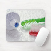Sluiting van tandpasta en tandenborstels muismat (Met muis)