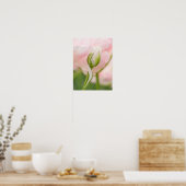 Sluiting van tulp en bud poster (Keuken)