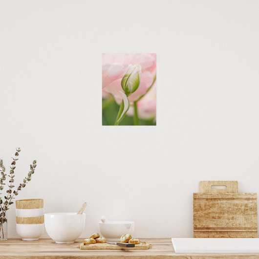 Sluiting van tulp en bud poster (Keuken)