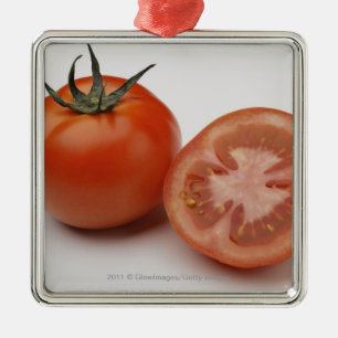 Sluiting van twee tomaten metalen ornament