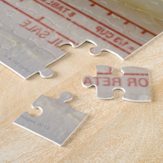 Sluiting van verse boter legpuzzel (Zijkant)