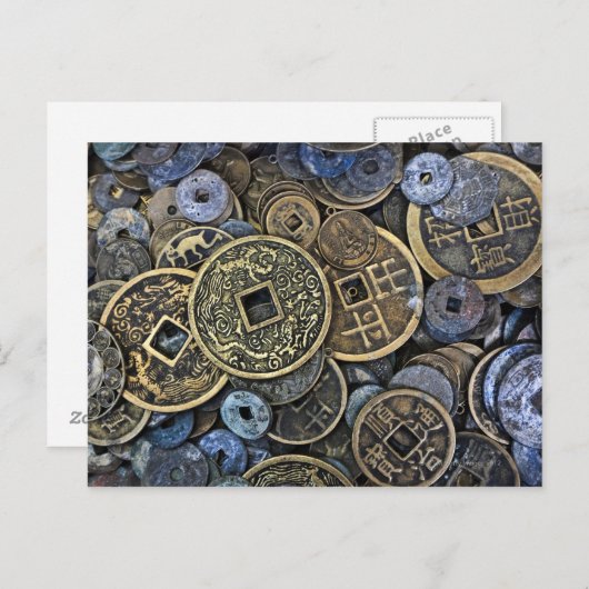 Sluiting van Vietnamese munten Briefkaart (Voorkant / Achterkant)