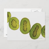 Sluiting van vijf plakken kiwi-vruchten briefkaart (Voorkant / Achterkant)