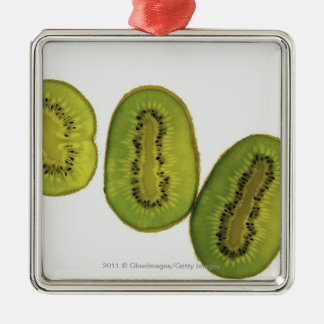 Sluiting van vijf plakken kiwi-vruchten metalen ornament
