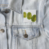 Sluiting van vijf plakken kiwi-vruchten vierkante button 5,1 cm (In situ)