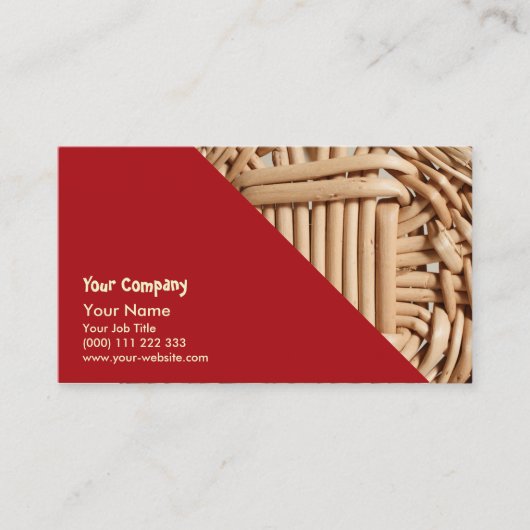 Sluiting van wasmand visitekaartje (Voorkant)