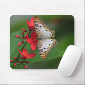 Sluiting van witte vlinder muismat (Met muis)