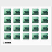 Sluiting van zalm met 2 vierkante sticker (Vel)