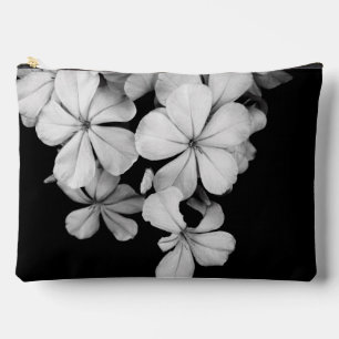 Sluiting van zwarte en witte bloemen etui