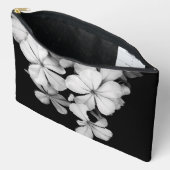 Sluiting van zwarte en witte bloemen etui (Open)