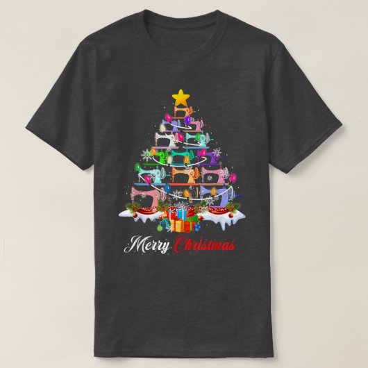 Sluitingen met kerstbomen Q T-shirt (Design voorkant)