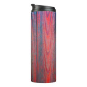 Sluitingen van oude houten planktextuur backgronda thermosbeker (Geroteerd rechts)