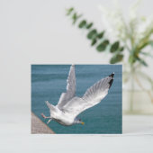 Sluitingen voor haring tijdens de vlucht feestdagenkaart (Staand voorkant)