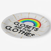 Sluitingen voor kleding zijn Gay Pride Papieren Bordje (Gekanteld)