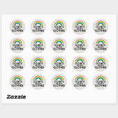 Sluitingen voor kleding zijn Gay Pride Ronde Sticker (Vel)