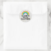 Sluitingen voor kleding zijn Gay Pride Ronde Sticker (Tas)