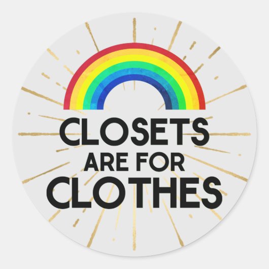 Sluitingen voor kleding zijn Gay Pride Ronde Sticker (Voorkant)