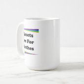 Sluitingen zijn voor kleding koffiemok (Voorkant links)