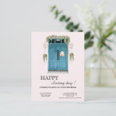 Sluitingsdag Nieuwe Woning Vastgoed Makelaar Briefkaart (Staand voorkant)