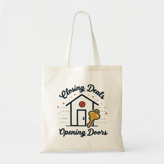 Sluitingsdeals, Openingsdeuren makelaar Tote Bag (Voorkant)