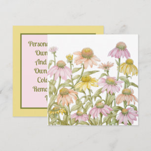 Sluitkoekbloemen Watercolor Botanische Kunst Kaart