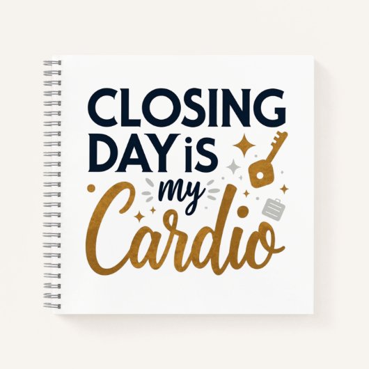 Sluitsdag Is Mijn Cardio Makelaar Cadeau Notitieboek (Voorkant)