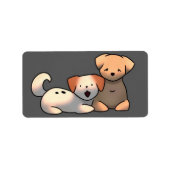 Sluitstickers puppy’s  etiket (Voorkant)