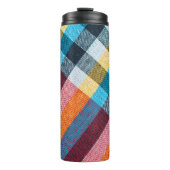 Sluitstructuur van textiel, lendeltje met Thaise s Thermosbeker (Voorkant)