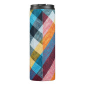 Sluitstructuur van textiel, lendeltje met Thaise s Thermosbeker (Achterkant)