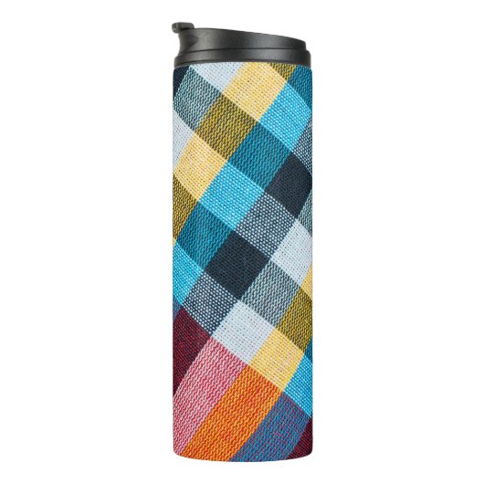 Sluitstructuur van textiel, lendeltje met Thaise s Thermosbeker (Geroteerd rechts)