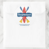 Sluitwachters rond de stickers (Tas)