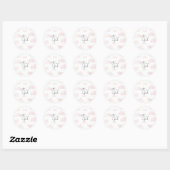 Sluitzegel it's a girl roze wolken ronde sticker (Vel)