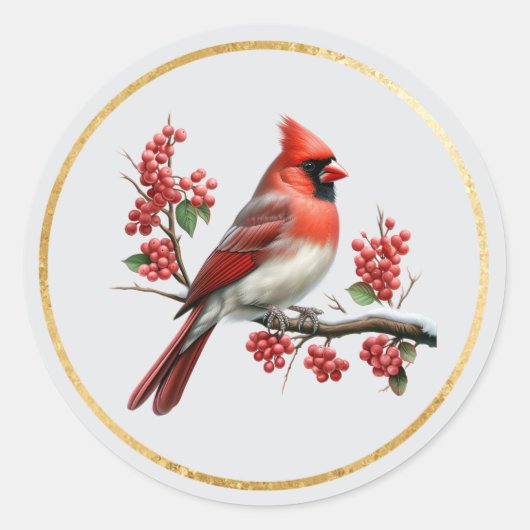 sluitzegels voor kardinale enveloppen ronde sticker (Voorkant)