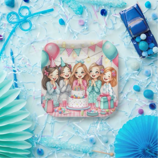 Slumber Birthday Pajama Party Paper Bord (Feest)