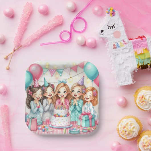 Slumber Birthday Pajama Party Paper Bord (Feest)