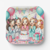 Slumber Birthday Pajama Party Paper Bord (Voorkant)