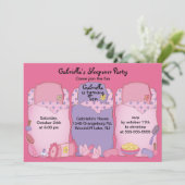 Slumber Birthday Party Kaart (Staand voorkant)