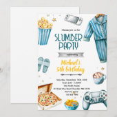 Slumber boy theme invite kaart (Voorkant / Achterkant)