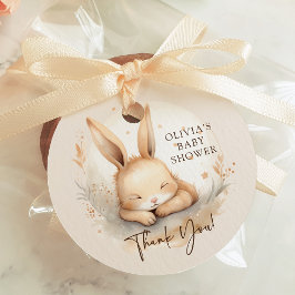 Slumber Bunny Baby shower Favor Gift Label