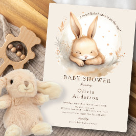 Slumber Bunny Baby shower Uitnodiging