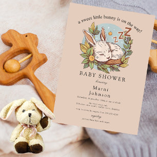 Slumber Bunny Baby shower Uitnodiging