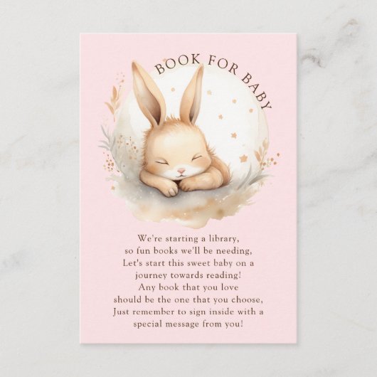 Slumber Bunny Boek voor Baby Informatiekaartje (Voorkant)