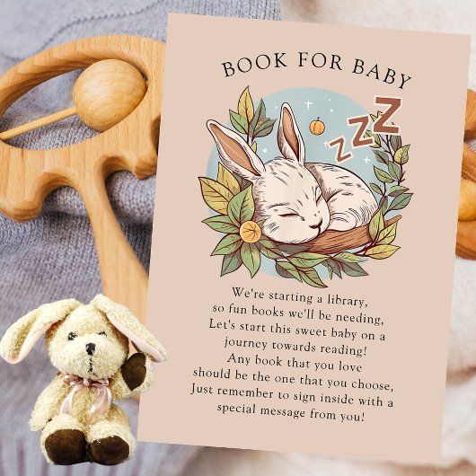 Slumber Bunny Boek voor Baby Informatiekaartje