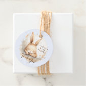 Slumber Bunny Boys Baby shower Favor Bedankjes Labels (In situ)