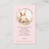 Slumber Bunny Luier Raffle Behuizing Kaart (Voorkant)