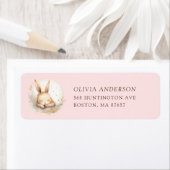 Slumber Bunny Meisjes Baby shower Adres Etiket (Insitu)