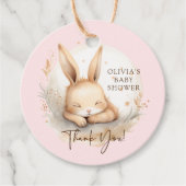 Slumber Bunny Meisjes Baby shower Favor Bedankjes Labels (Voorkant)