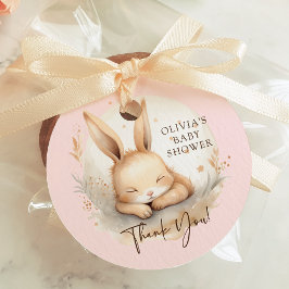 Slumber Bunny Meisjes Baby shower Favor Bedankjes Labels